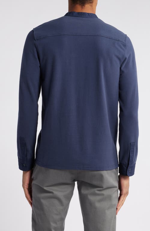 Shop Rails Dremond Long Sleeve Stretch Cotton Henley In Perfect Navy