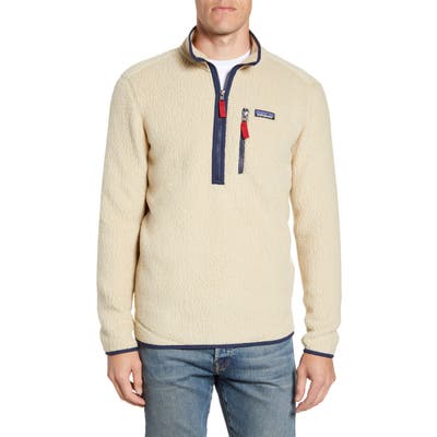 Patagonia Retro Pile Fleece Quarter Zip Jacket, Beige