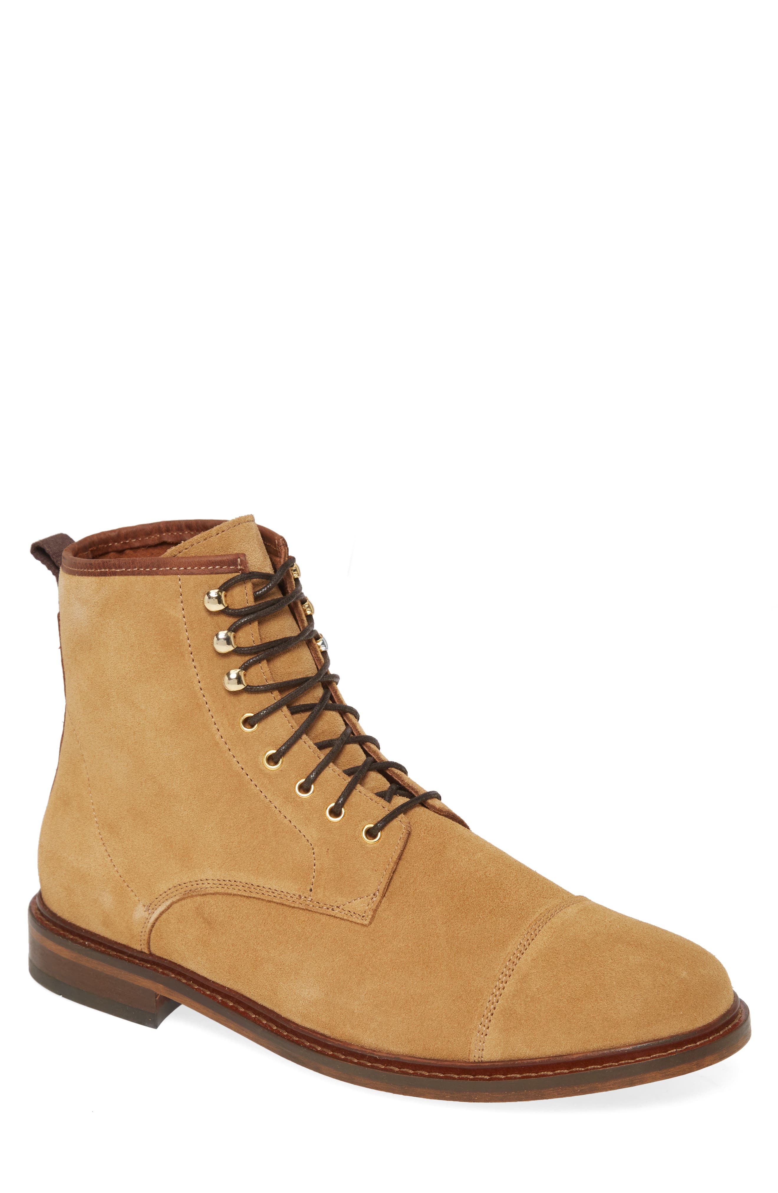 cap toe boots mens shoes