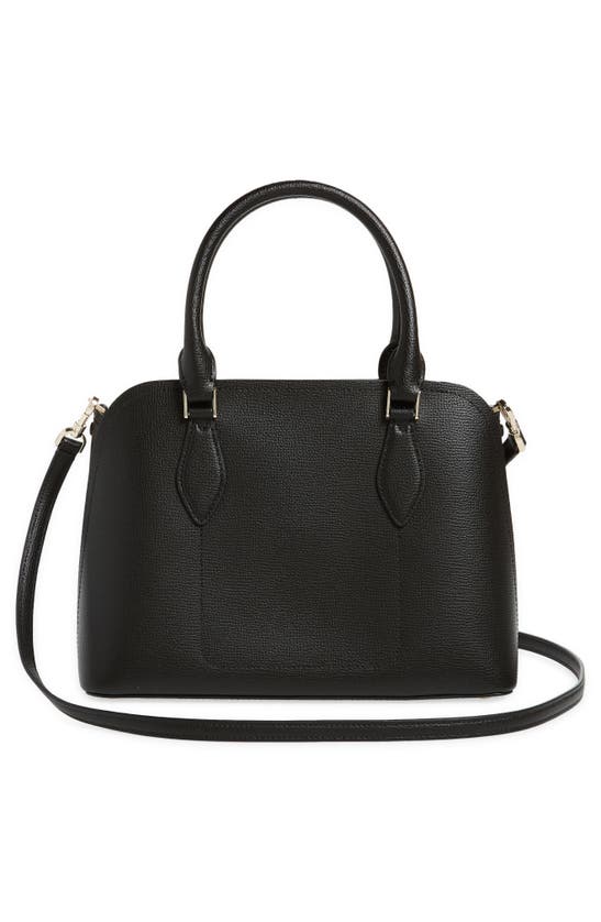 Shop Kate Spade Darcy Small Leather Satchel Bag In Black