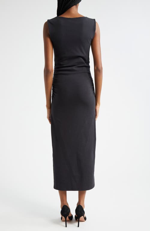 Veronica Beard Charissa Sleeveless Stretch Cotton Midi Dress In Black