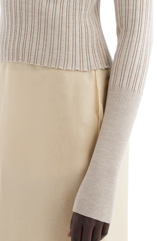 Givenchy Ribbed Polo Long-sleeve Top In Natural Beige