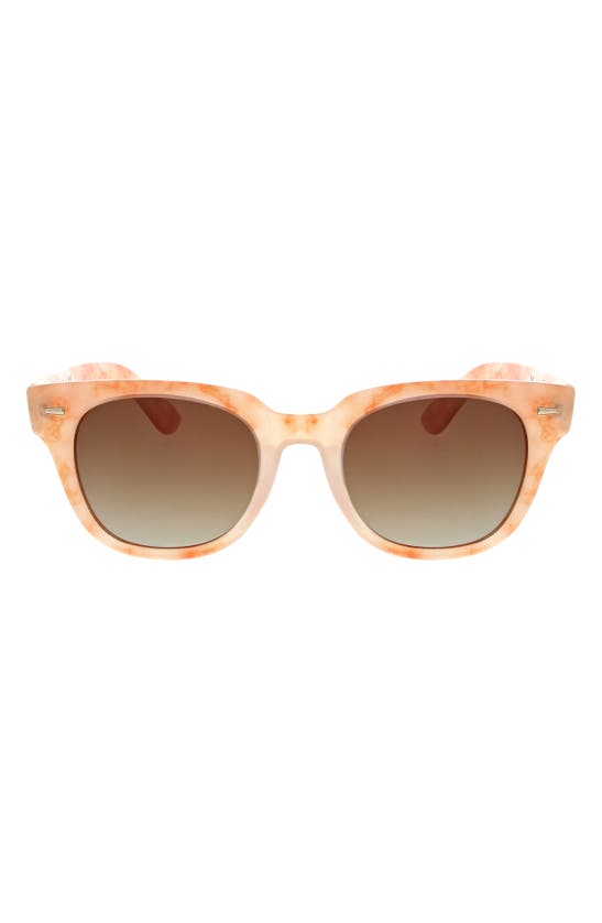Hurley Retro Square 49mm Sunglasses In Coral Marble