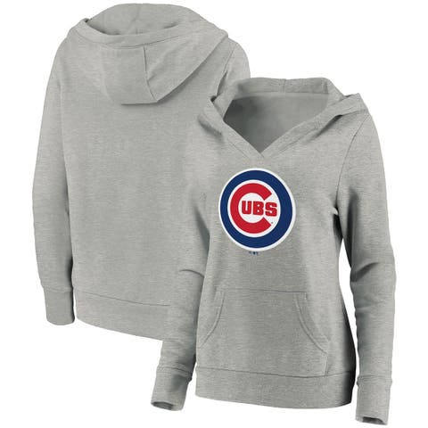 Cleveland Indians Fanatics Branded Women's True Classics Stripe Pullover Hoodie - Navy