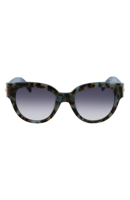 Longchamp 52mm Gradient Tea Cup Sunglasses in Aqua Havana at Nordstrom