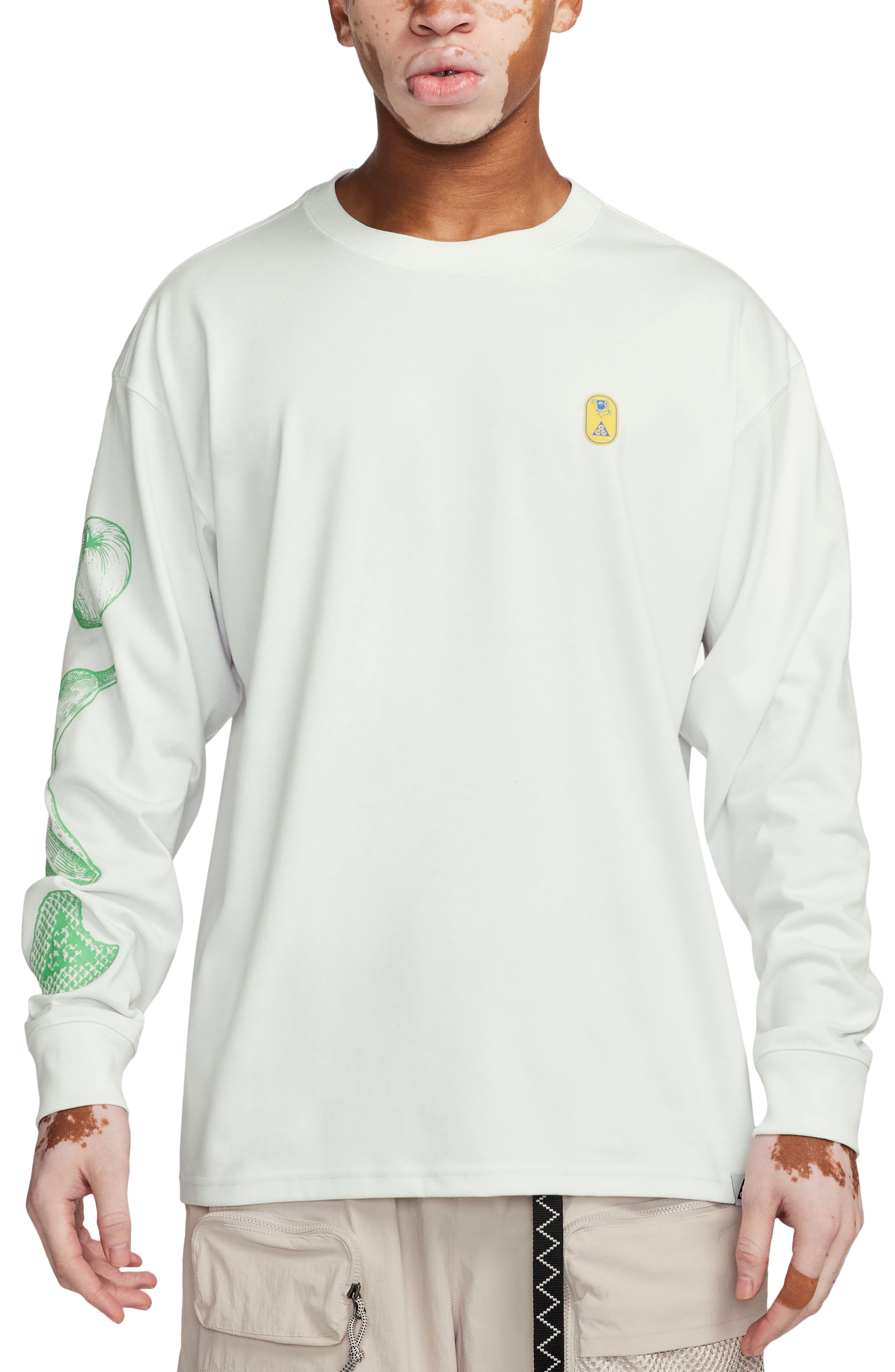 white long sleeve graphic