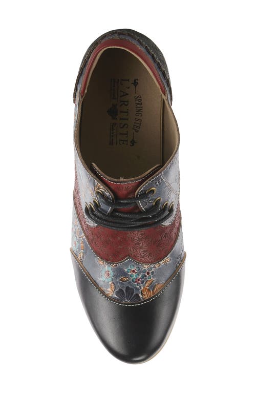 L'artiste By Spring Step Adelvice-fleur Bootie In Black Multi
