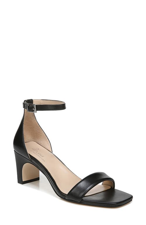 Iriss Ankle Strap Sandal in Black Leather