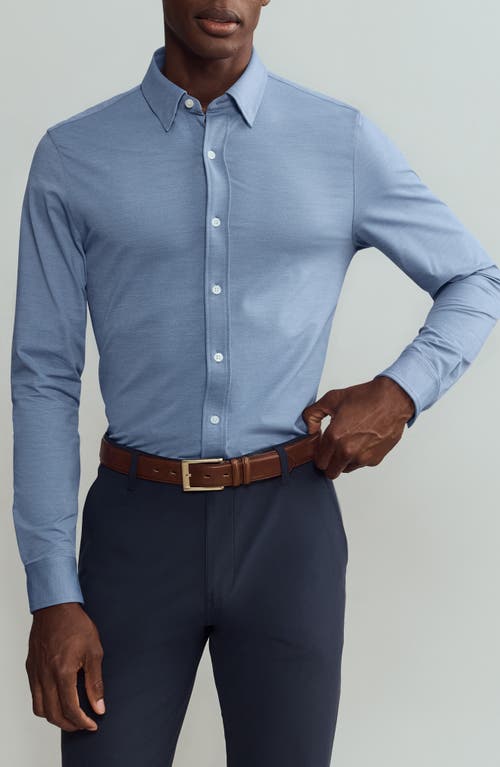 Shop Rhone Slim Fit Commuter Button-up Shirt In Chambray Blue Oxford