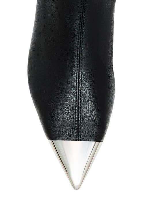Katy Perry The Micro Heel Otk Boot Womens Toe Cap Manmade Thigh-high Boots In Black