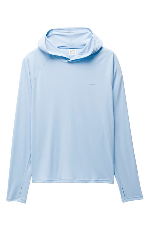 Prana Sol Shade Long Sleeve Hooded Performance Top In Crescent Bay