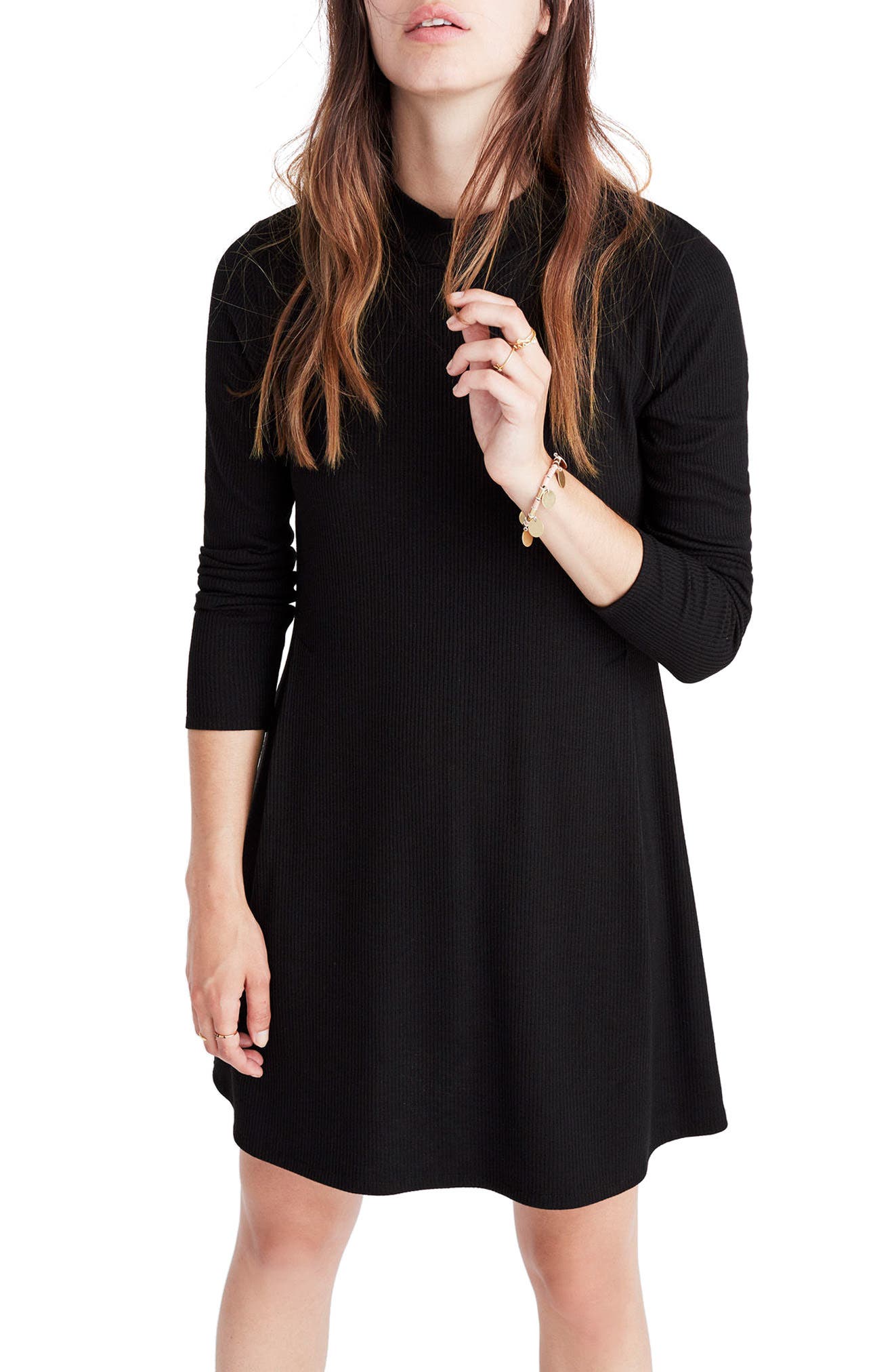 madewell mockneck sweater dress