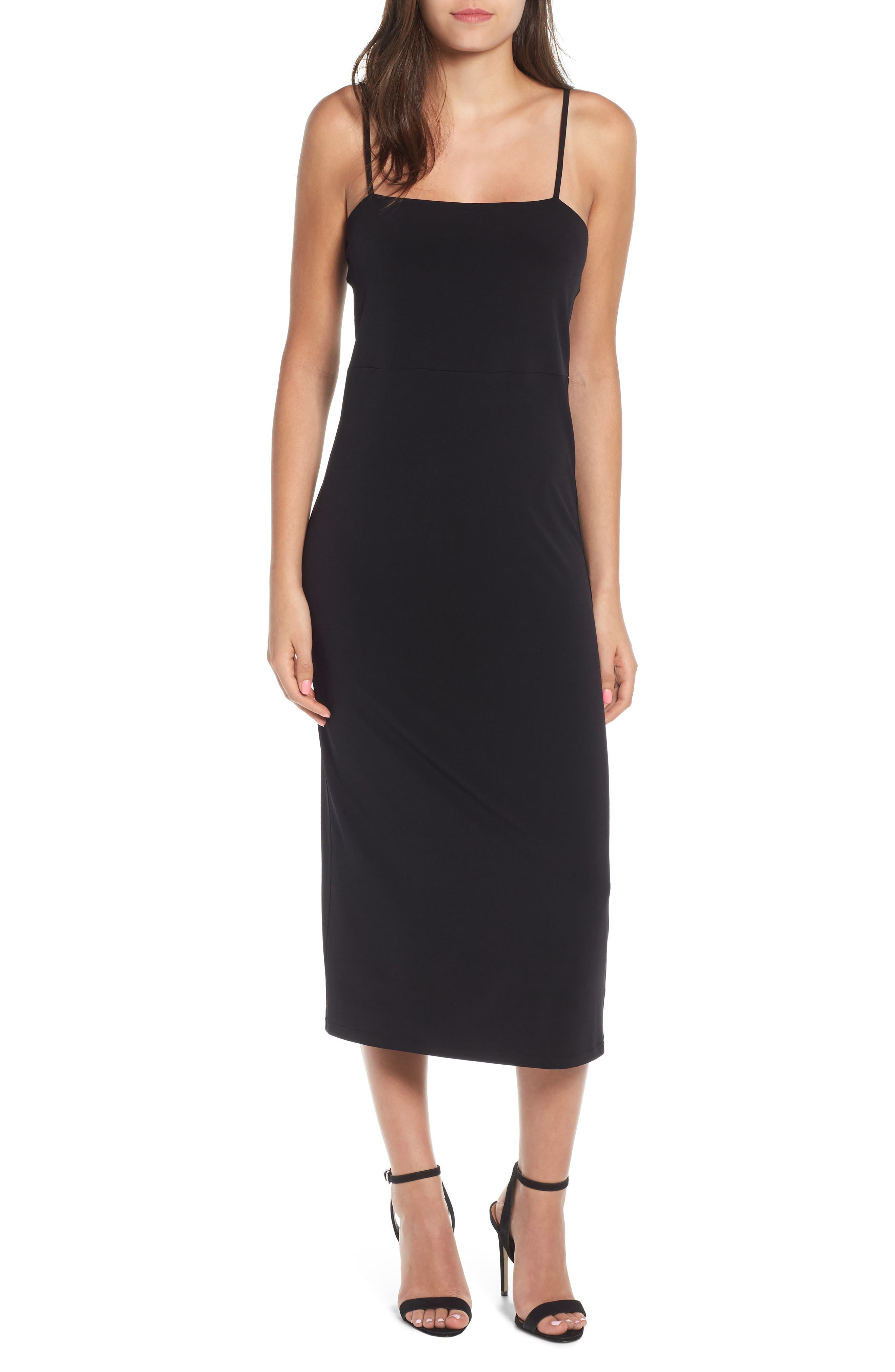 leith round neck midi dresses