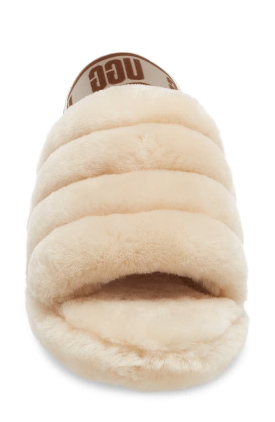 Shop Ugg Fluff Yeah Faux Fur Slingback Sandal In Natural
