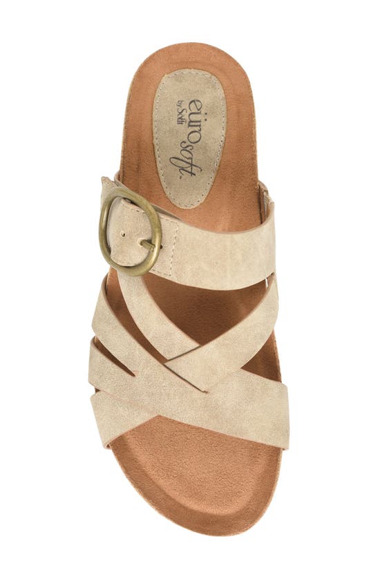 Eurosoft Gwenda Slide Sandal In Stone Taupe