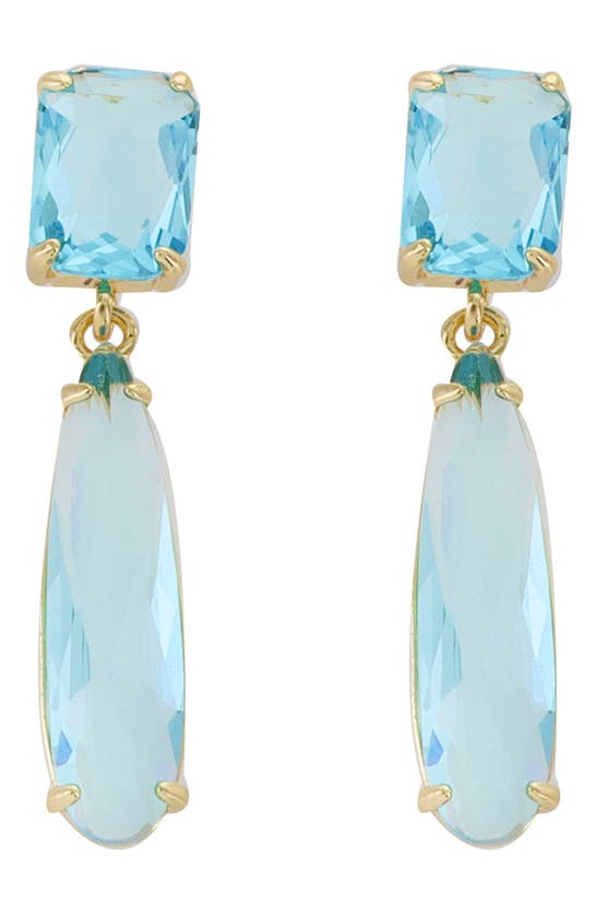 Panacea Crystal Teardrop Earrings In Blue