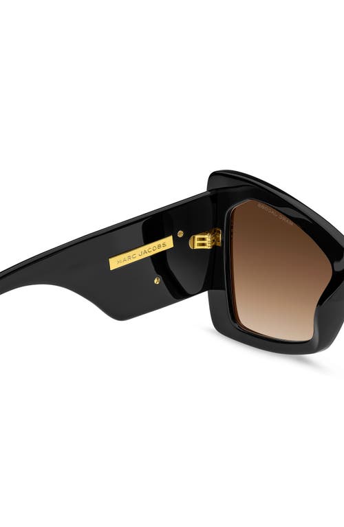 Marc Jacobs 52mm Gradient Butterfly Sunglasses In Black/brown Sf