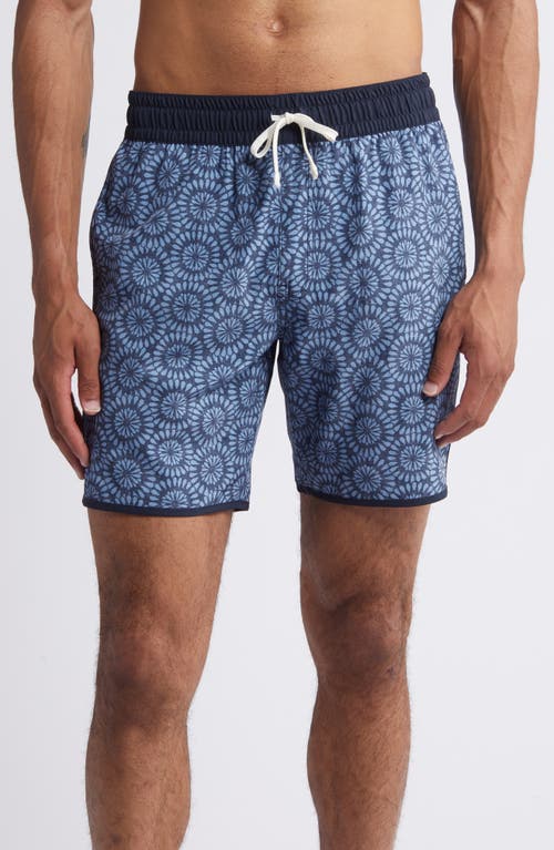 Travismathew Banzai Bronzed Swim Trunks In Blue