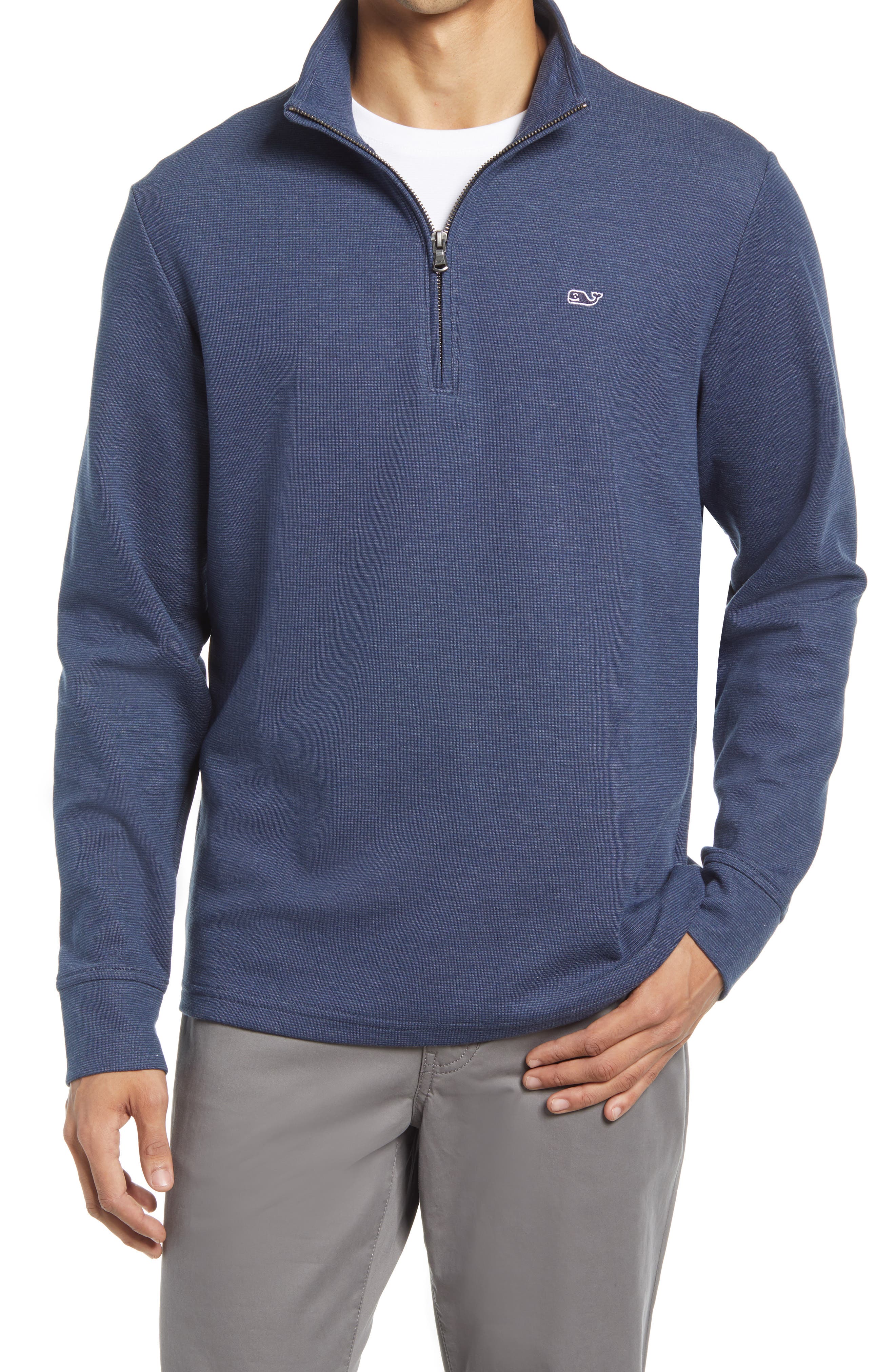 quarter zip blue