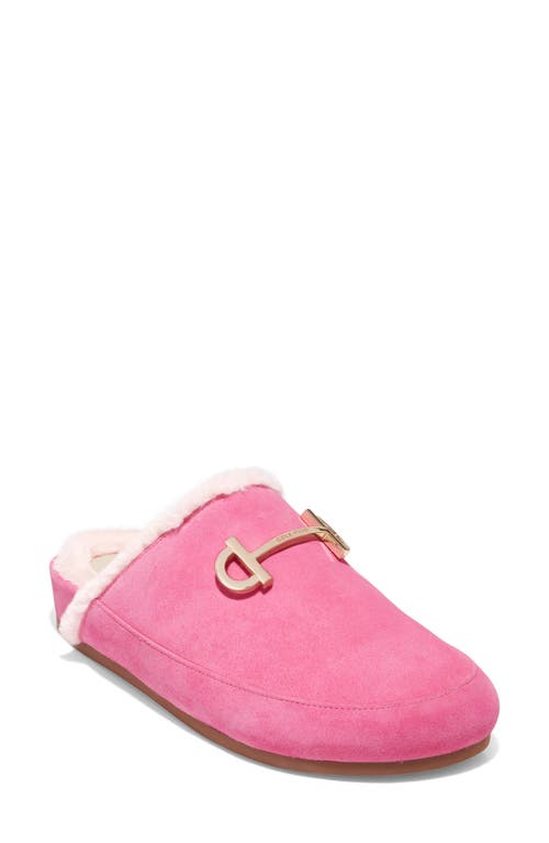 Cole Haan Modern Classics Ada Faux Fur Lined Mule in Hot Pink Eco