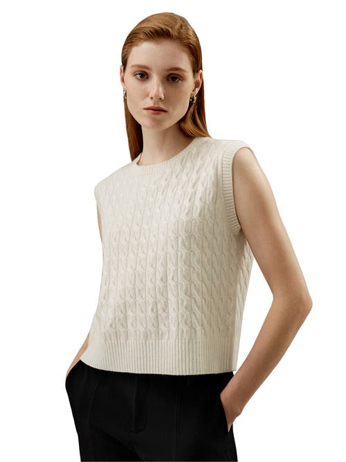 Shop Lilysilk Sleeveless Cashmere Vest In White