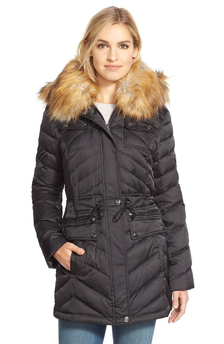 Laundry by Shelli Segal Belted Down & Feather Fill Utility Parka with ...