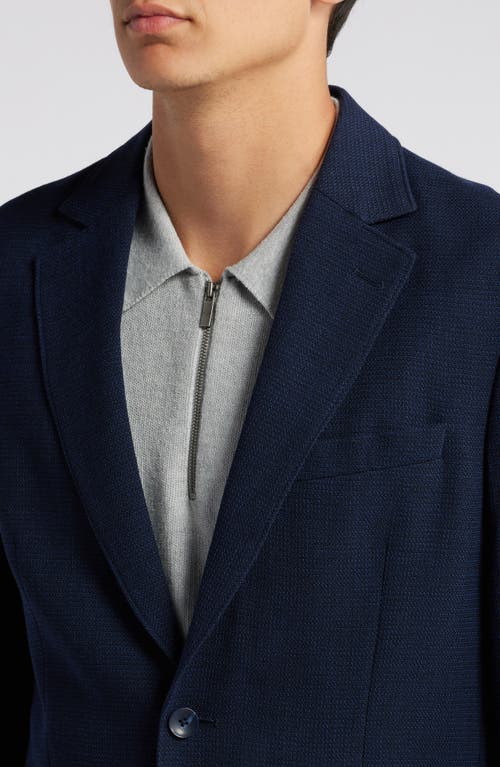 Shop Nordstrom Textured Knit Wool Sport Coat In Navy Isola Texture