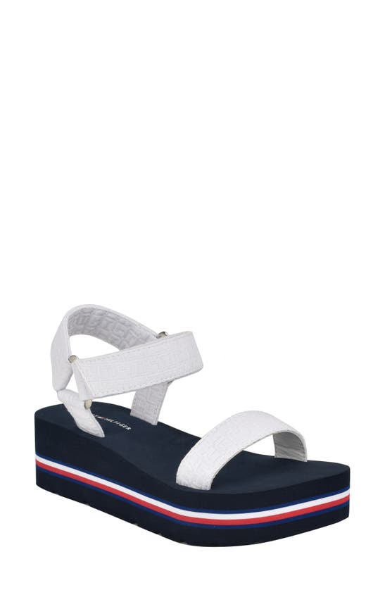 Tommy Hilfiger Platform Sandal In White