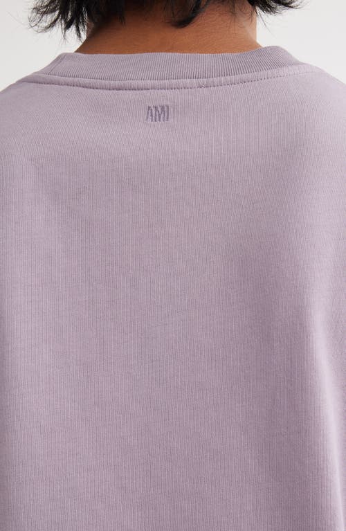 Shop Ami Alexandre Mattiussi Ami Paris Ami De Coeur Cotton T-shirt In Lilac/504