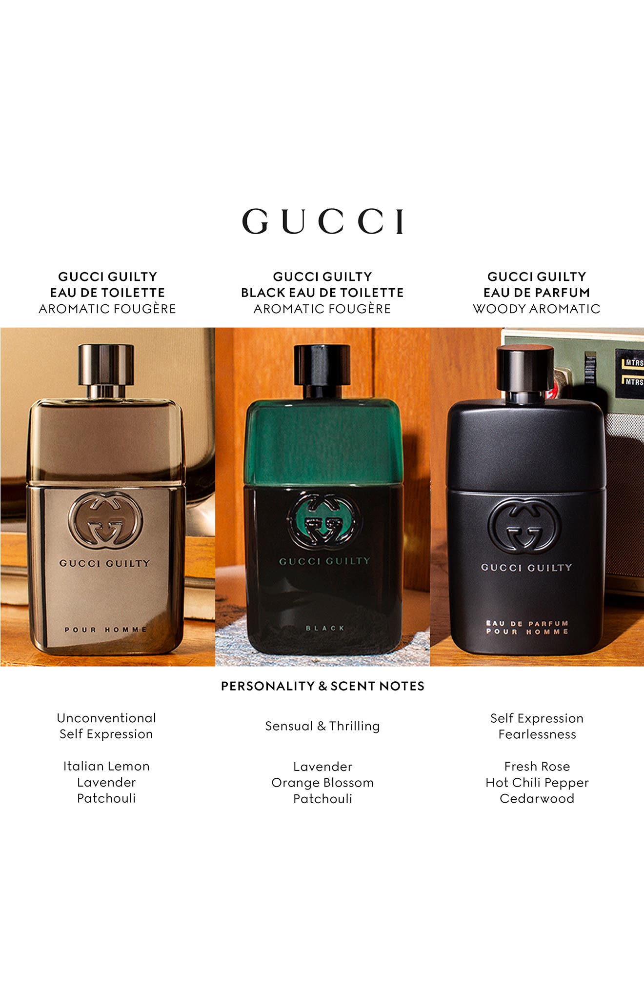 gucci guilty black gift set