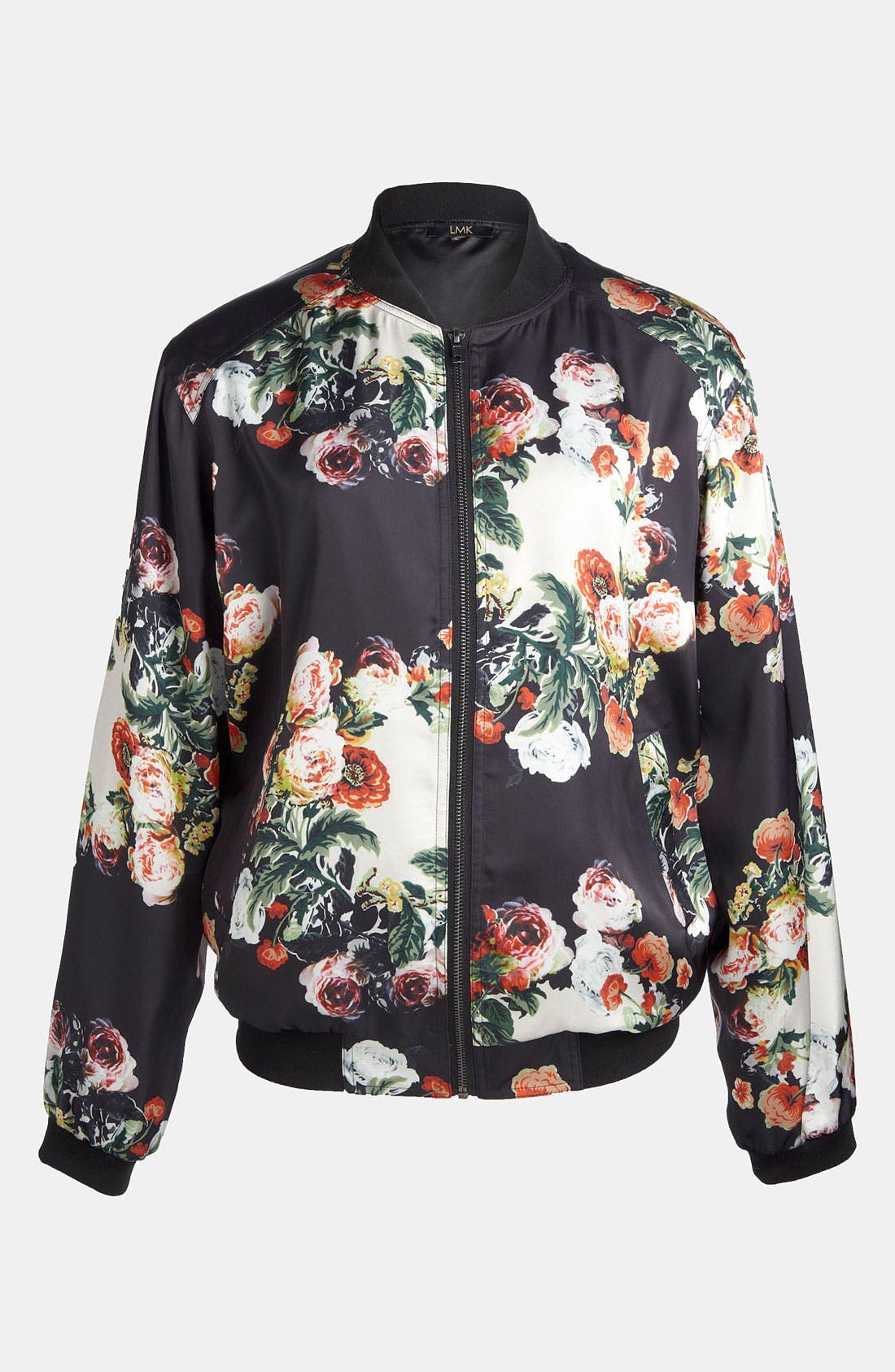 LMK Floral Print Baseball Jacket Nordstrom