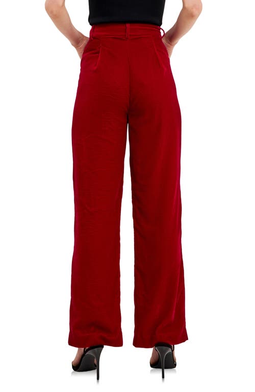 Shop Endless Rose Matte Velvet Trousers In Fuchsia