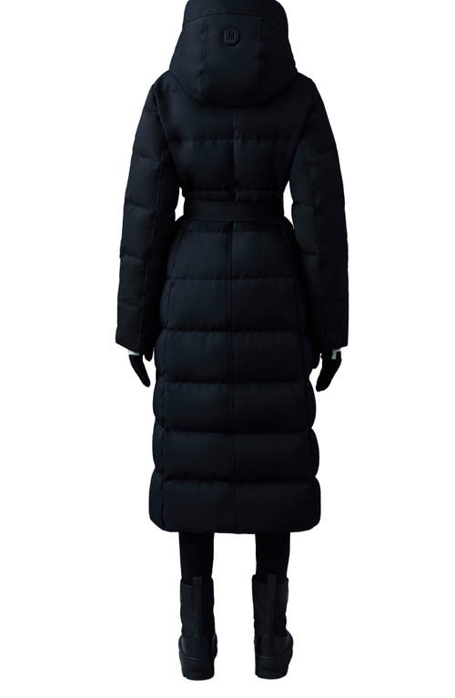 Shop Mackage Shyla 800 Fill Power Down Coat With Removable Quilted Bib In Black