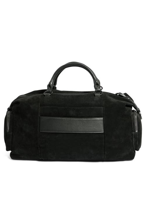 Aimee Kestenberg Away We Go Suede Shoulder Bag In Black Suede