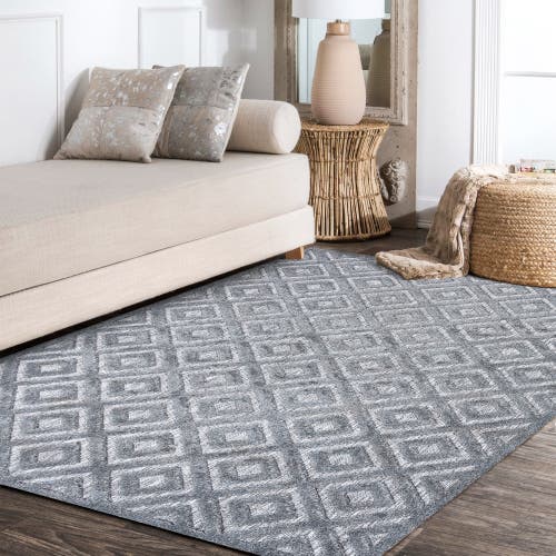 JONATHAN Y JONATHAN Y PORTMANY NEUTRAL DIAMOND TRELLIS INDOOR/OUTDOOR AREA RUG 