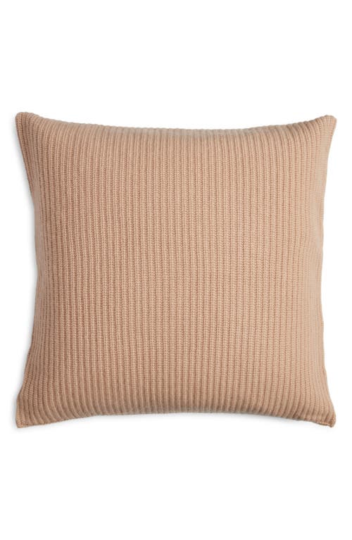 Nordstrom Rib Wool & Cashmere Accent Pillow In Camel