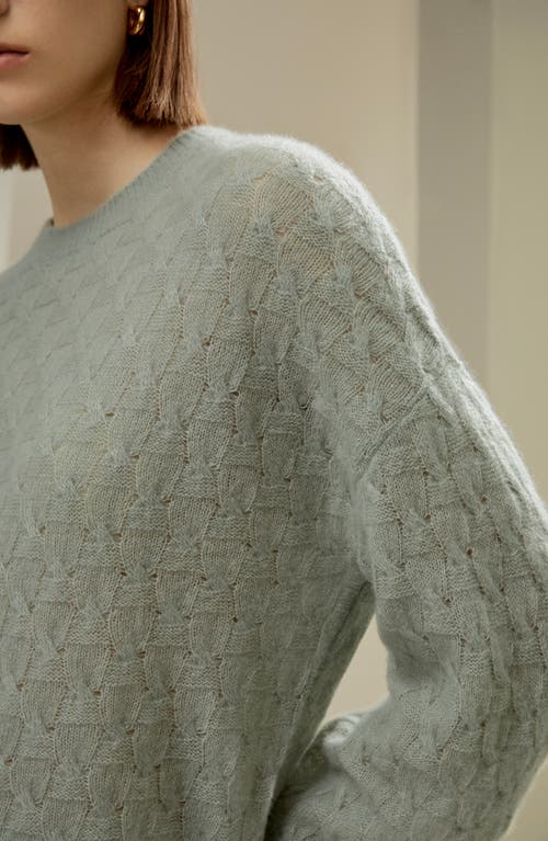 Lilysilk Silk-cashmere Blend Sweater For Women In Pale Turquoise
