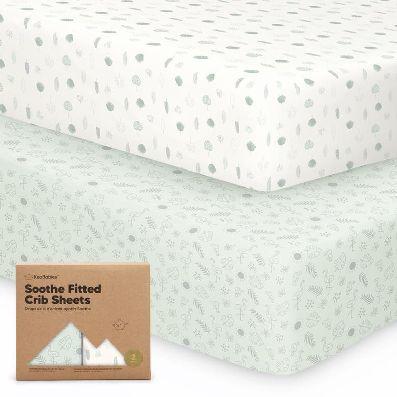 Shop Keababies Soothe Fitted Crib Sheet In Tropic Oasis