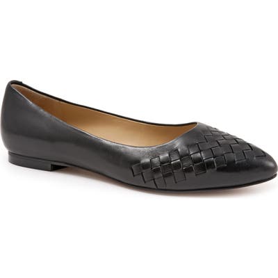Trotters Estee Pointed Toe Flat, Black
