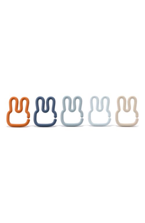 Loulou Lollipop Assorted 5-pack Silicone Bunny Toy Links In Multi