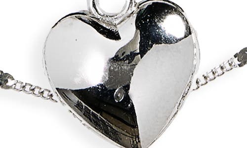 Shop Bp. Puff Heart Pendant Multistrand Necklace In Silverlack