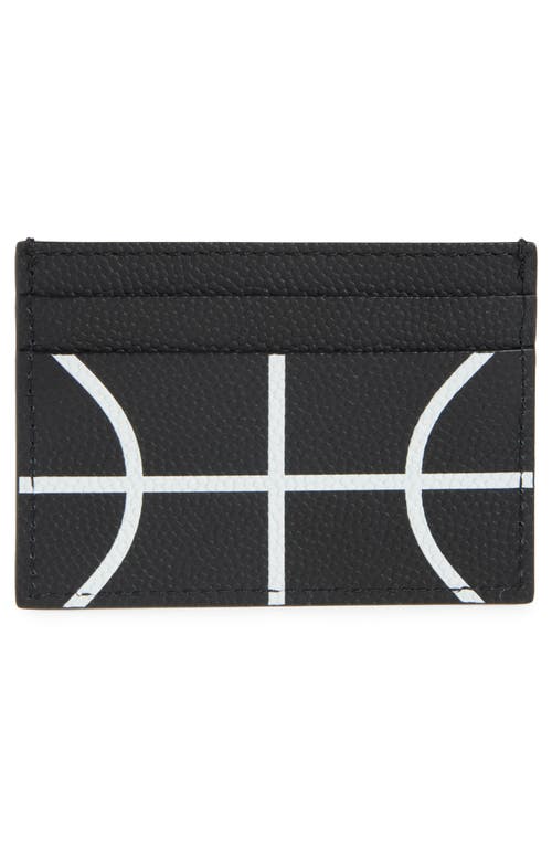 Shop Off-white Basketball Leather Card Case In Black - White