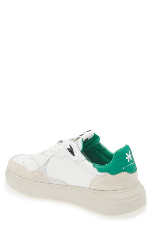 Shop John Richmond Graffiti Sneaker In White/green