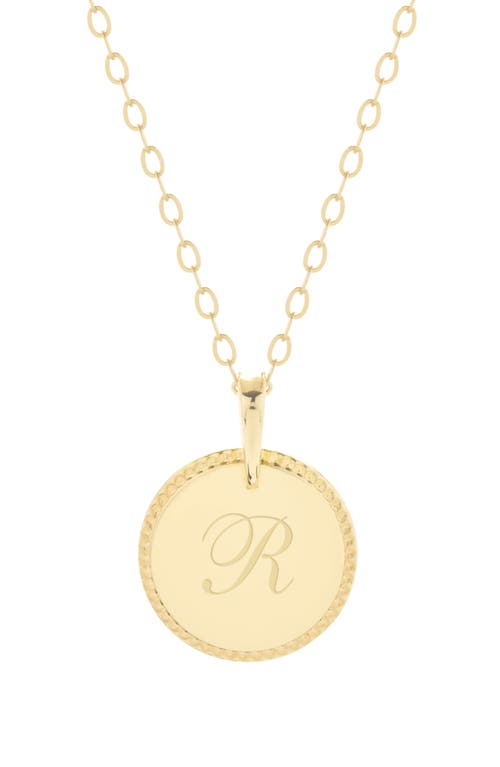 Milia Initial Pendant Necklace in Gold R