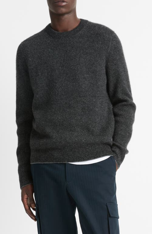 VINCE VINCE BOILED CASHMERE CREWNECK SWEATER 