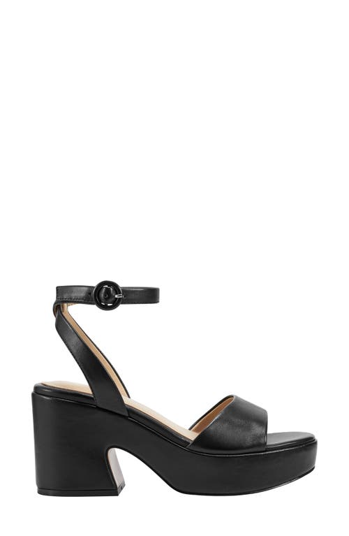 Marc Fisher Ltd Razza Platform Ankle Strap Sandal In Black