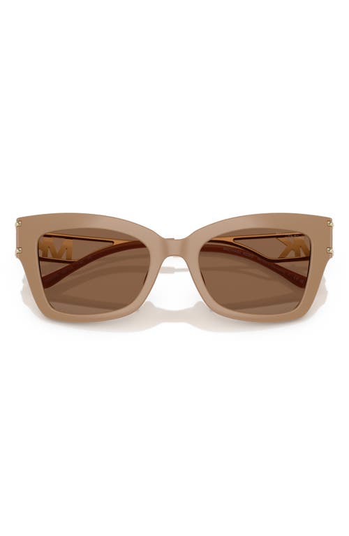 Shop Michael Kors 52mm Square Sunglasses In Caramel