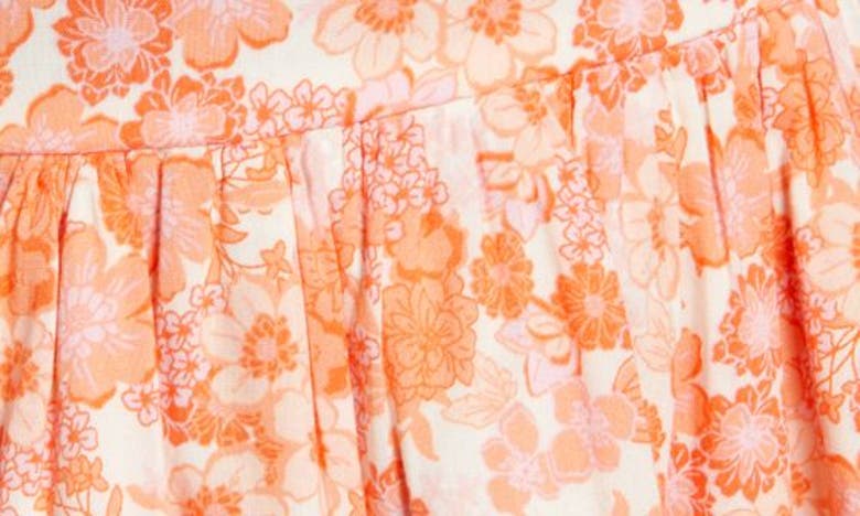 Bp. Floral Print Fit & Flare Minidress In Ivory- Coral Tarry Floral