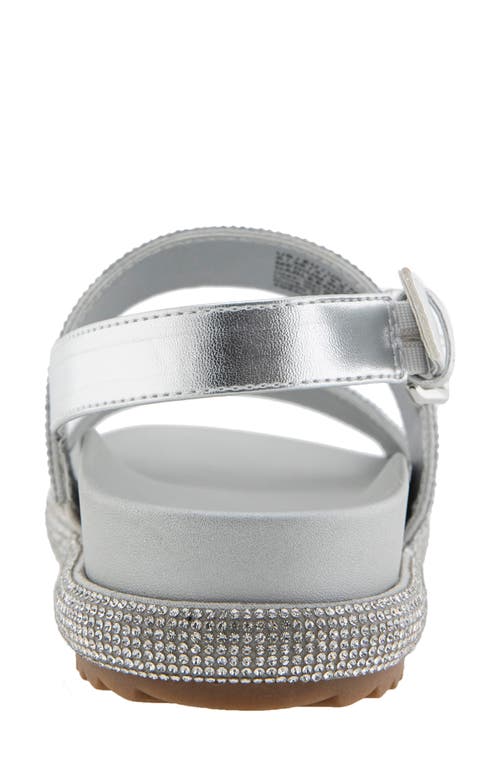Reaction Kenneth Cole Darleen Sandal In Silver/crystal