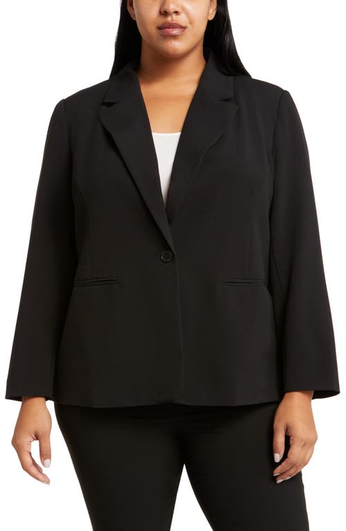 Halogen Single Button Longline Blazer In Rich Black